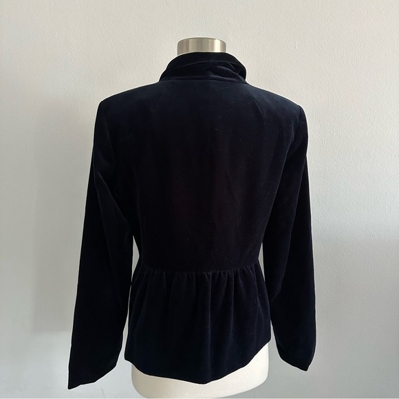 J. Crew Deep Blue Velvet Blazer Jacket Sz 8 - Picture 3 of 7